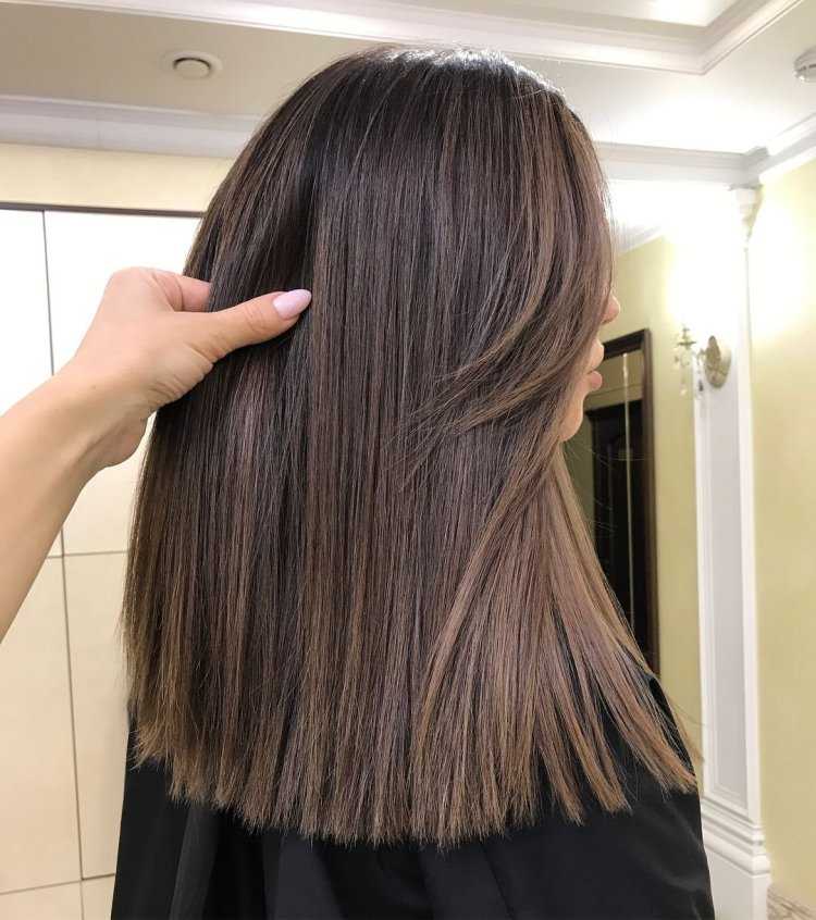 Однотонное окрашивание волос темно русый