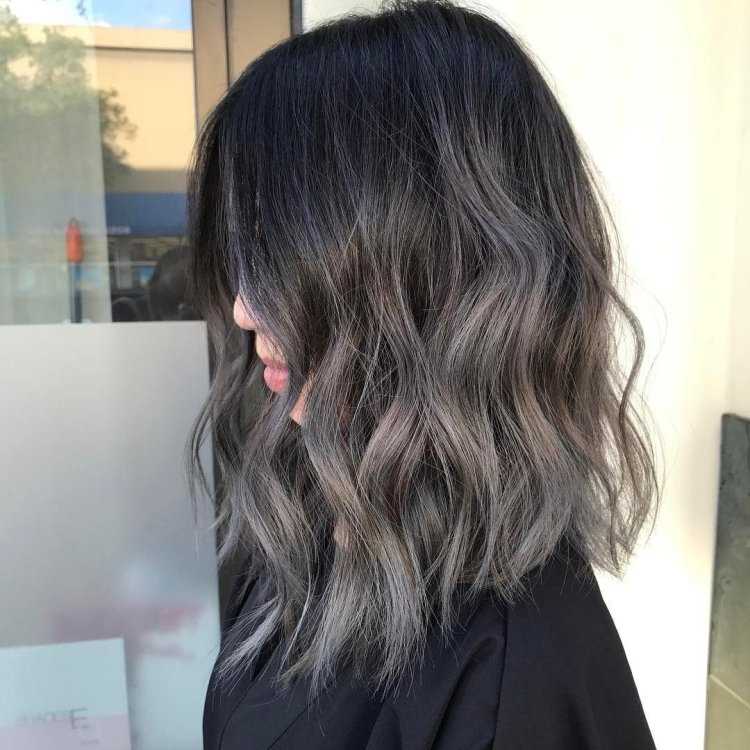 Пепельный шатен балаяж каре