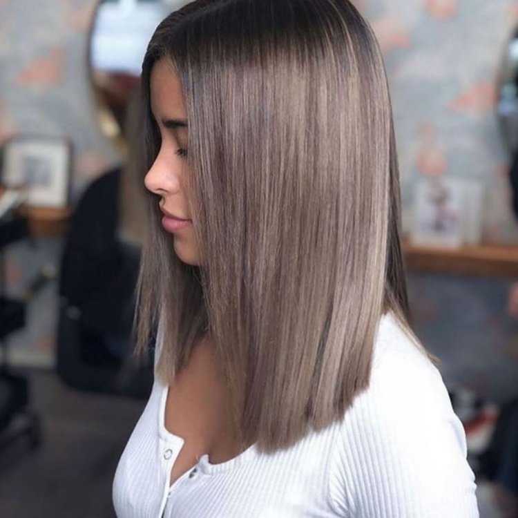 Удлиненное каре мелирование и тонирование