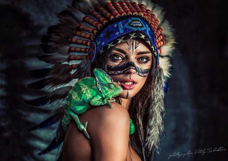 Макияж индейца