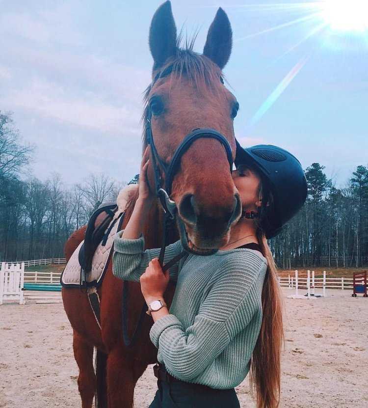 Девушка на лошади Эстетика