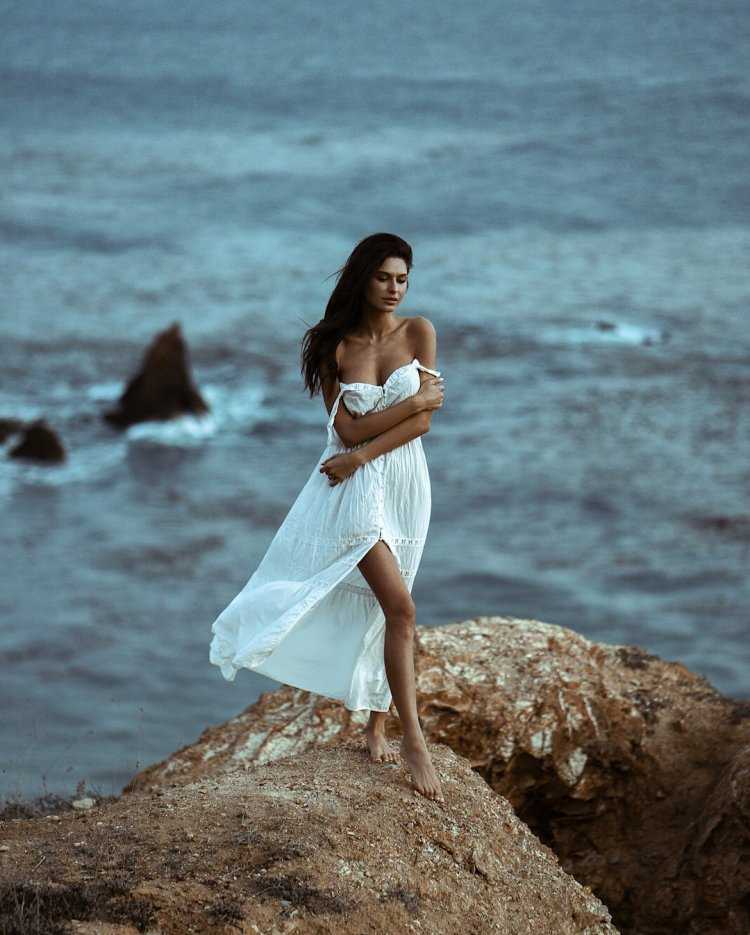 Фотосессия в платье с пледом