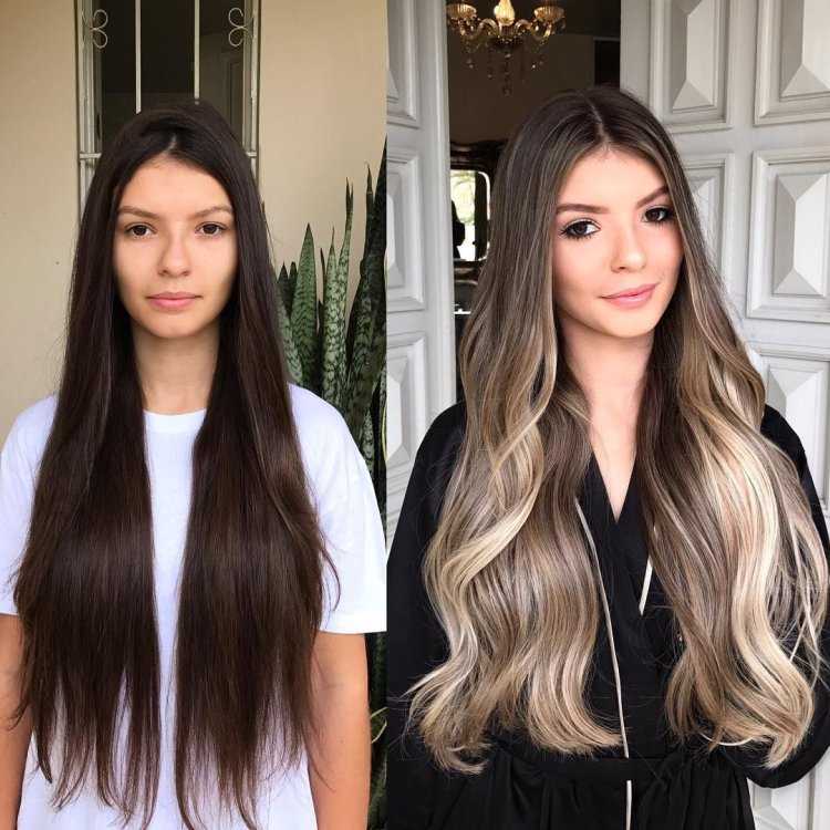 Внутренние белые пряди