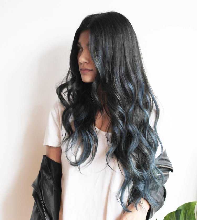 Пряди на черные волосы