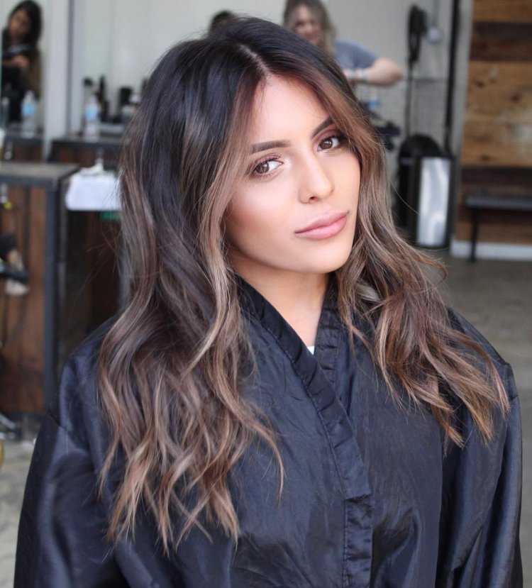 Локоны омбре на тëмные