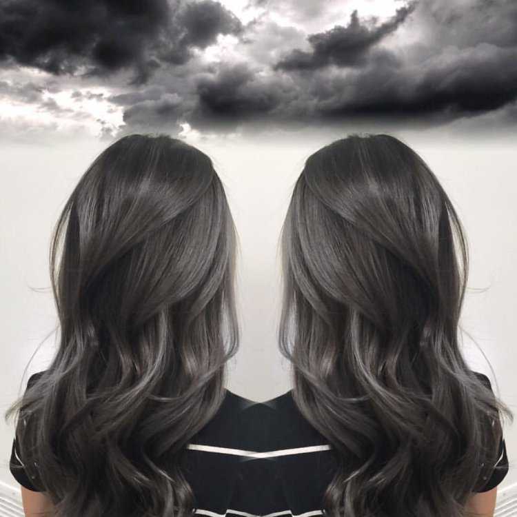 Темно графитовый цвет волос