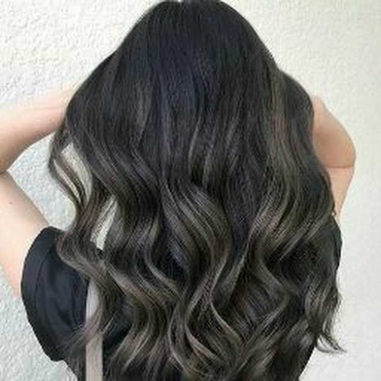 Темно графитовый цвет волос