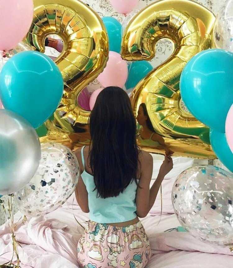 Фотосессия с шарами цифрами