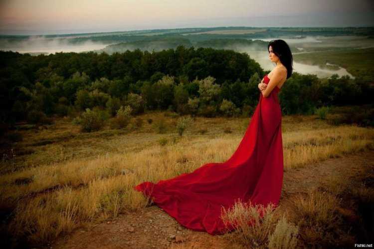 Фотосессия в длинном платье