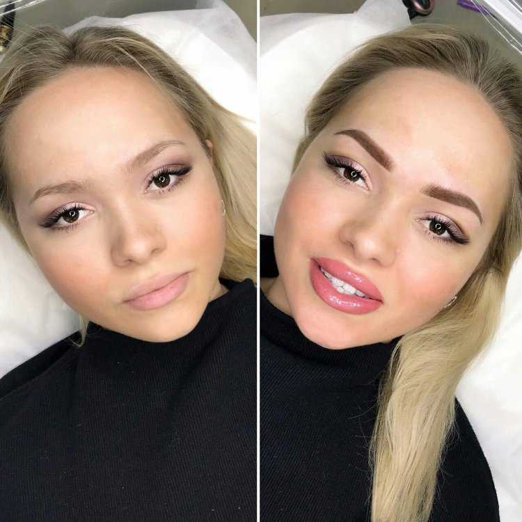 Татуаж губ для блондинок