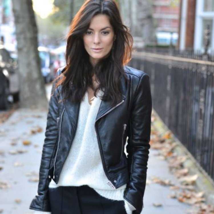 Кожанка и рубашка женская