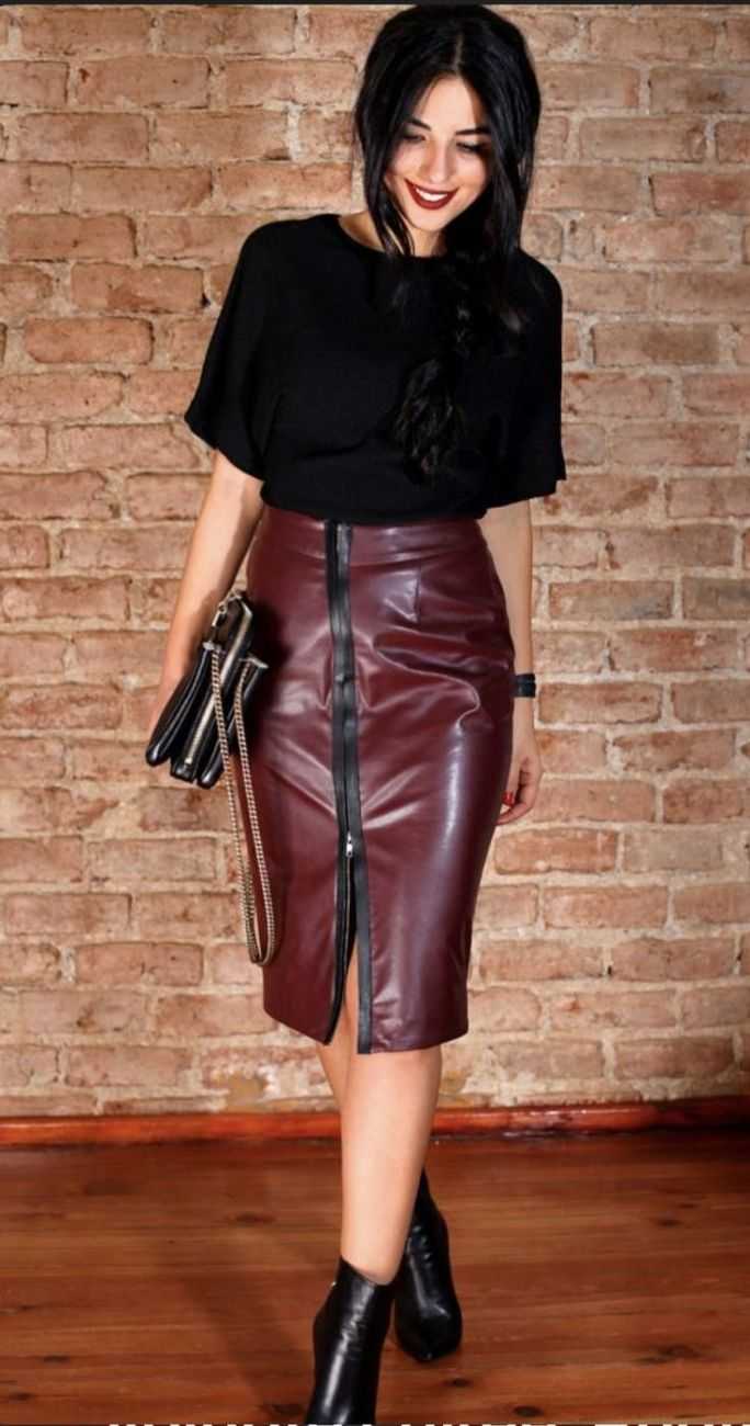 Кожаная юбка