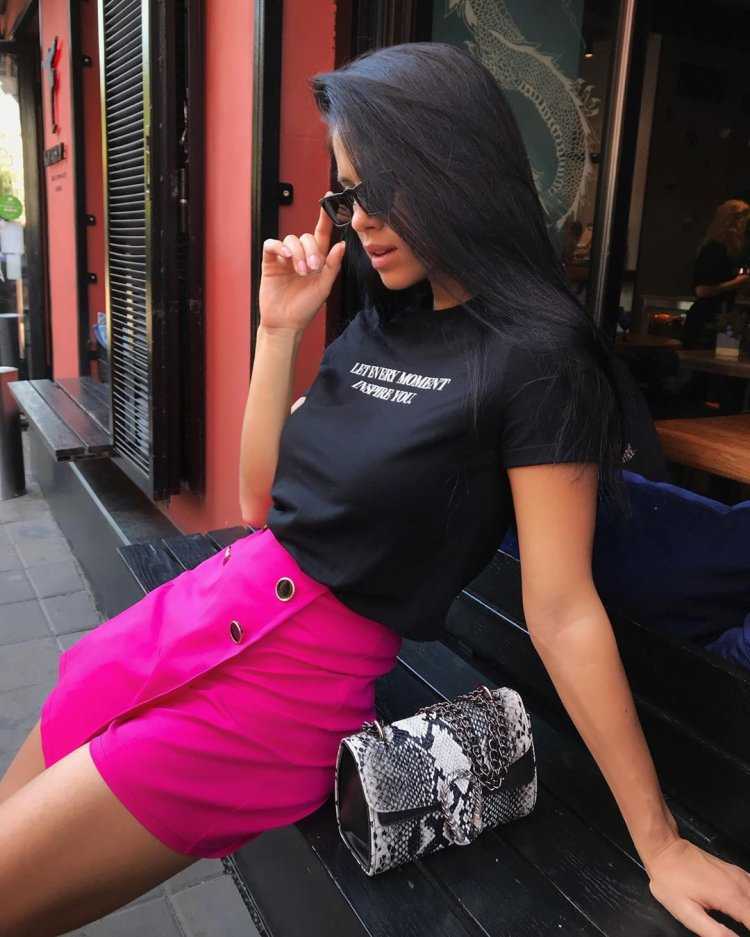 Шорто юбка цвет фуксия