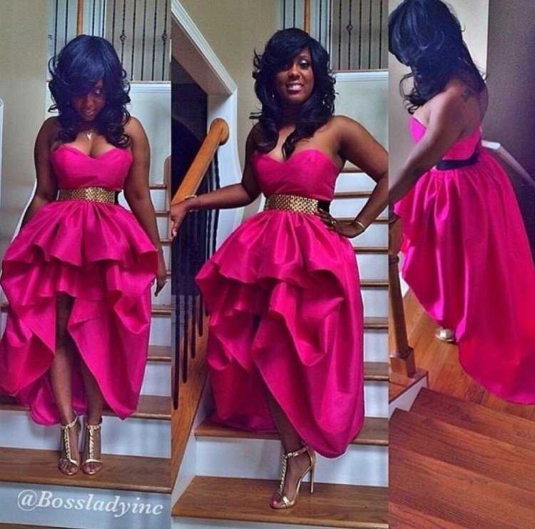 Платье розовое фуксии для вечеринки