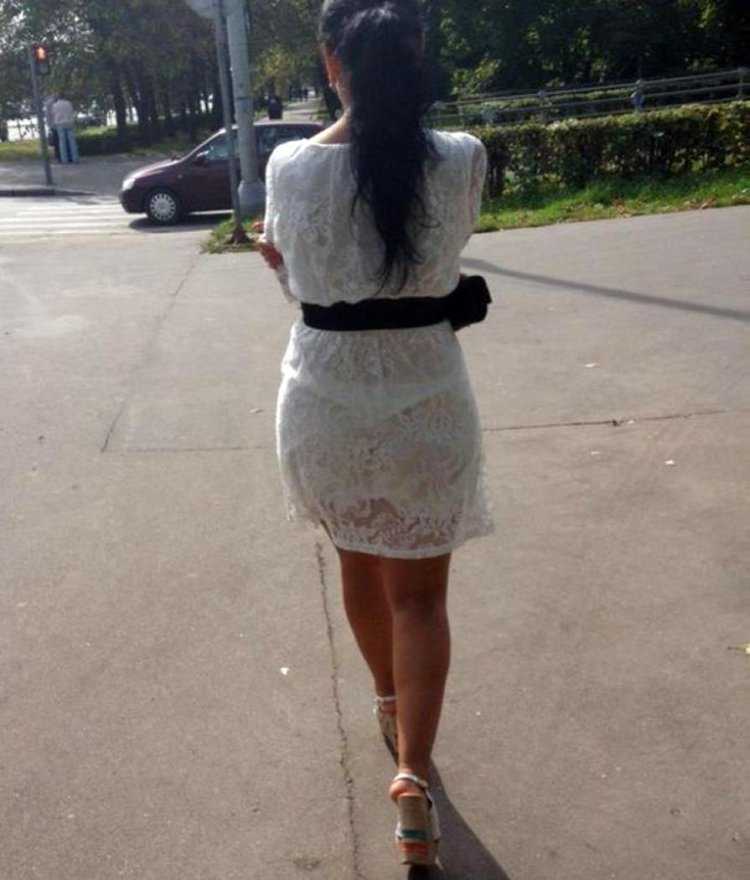 Фотоохота на девушек в платьях