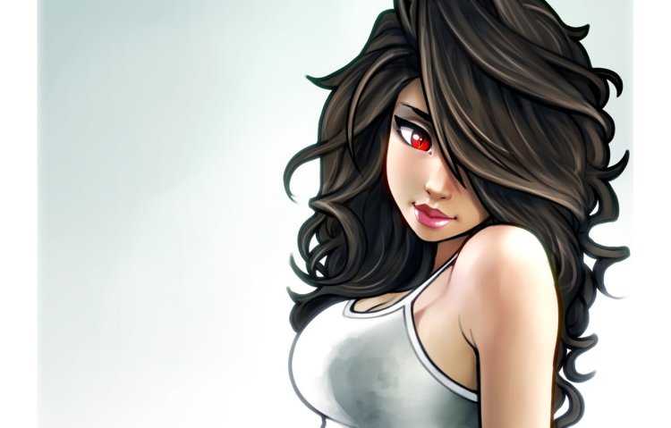 Красивая девушка мультяшная