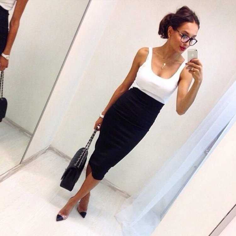 Сарафан белый верх черный низ