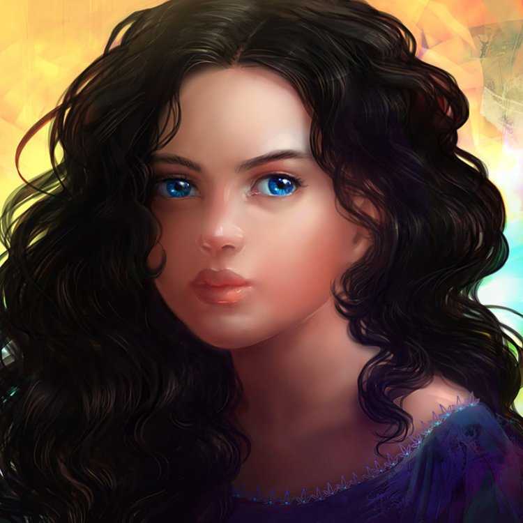 Принцесса с темными волосами