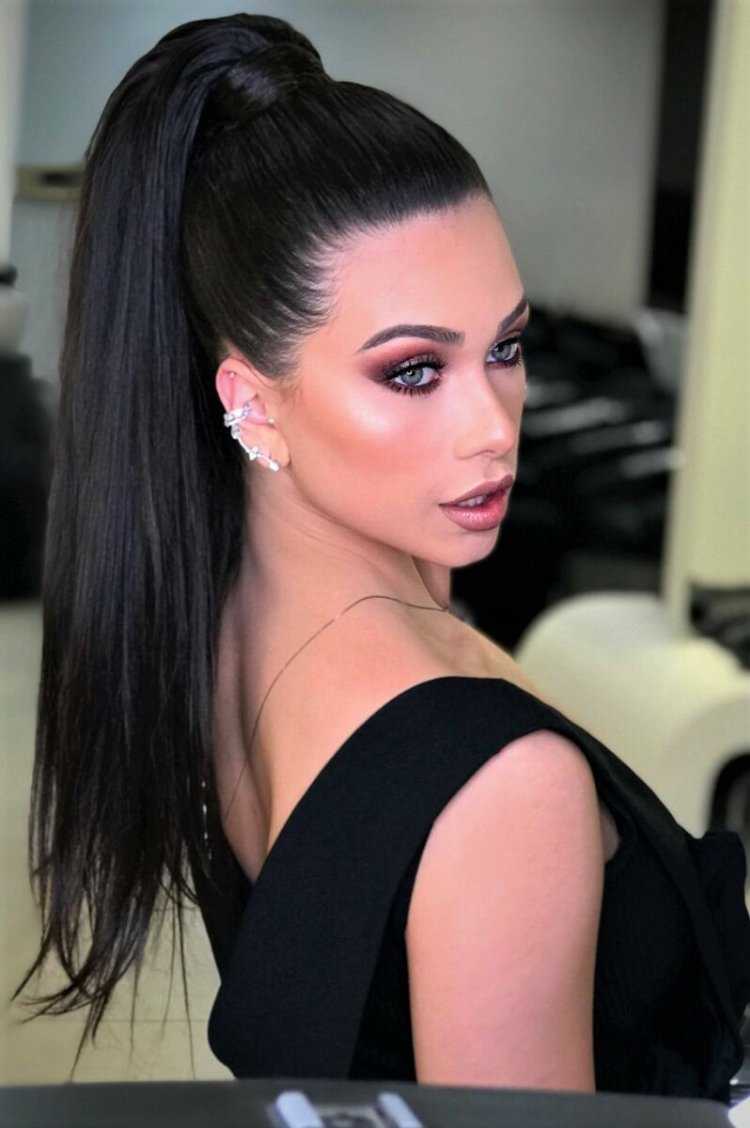 Макияж с высоким хвостом