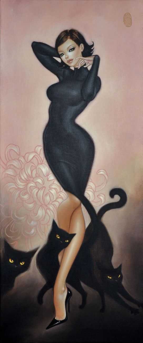 Дама с кошкой