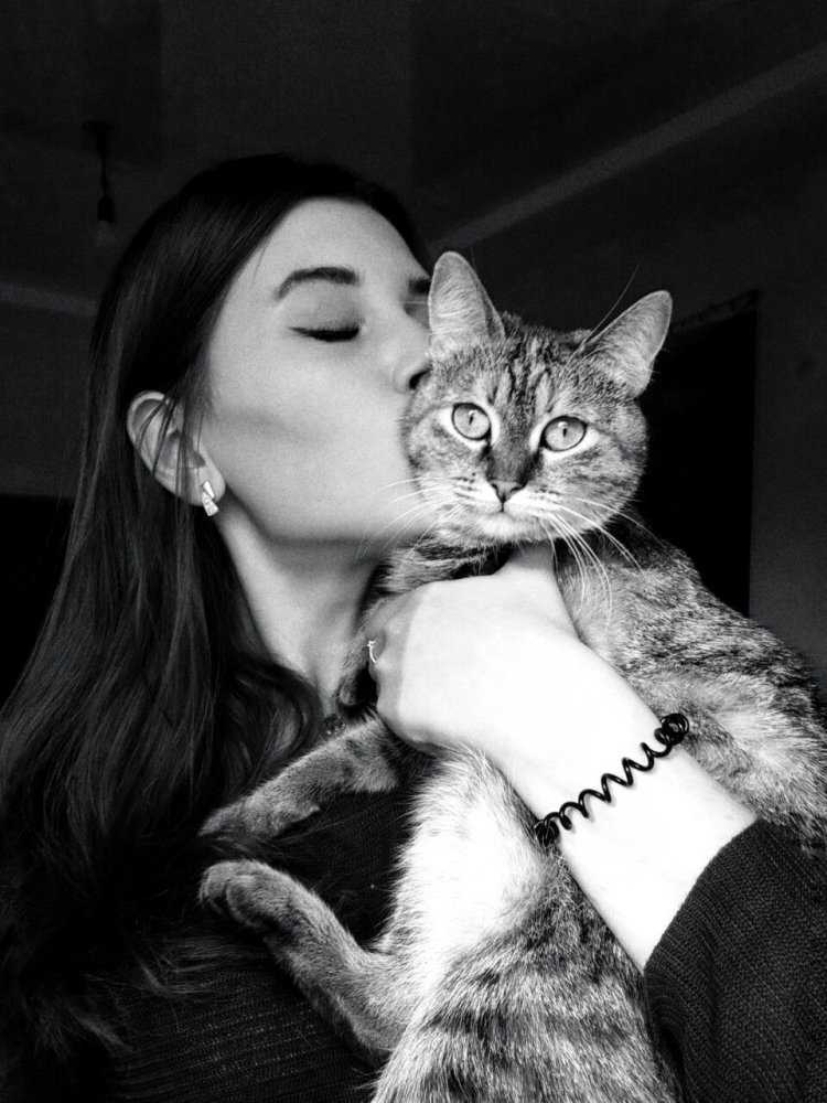 Брюнетки с котиками3