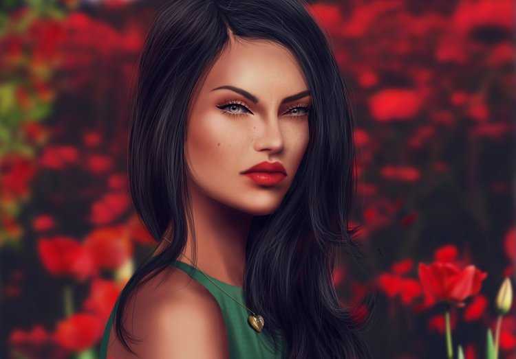 Девушка брюнетка