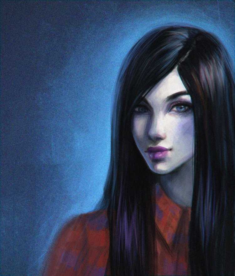 Черноволосая девушка