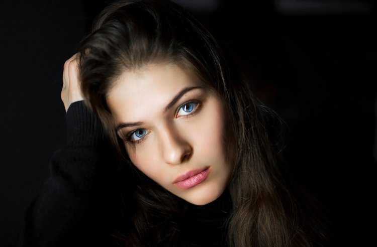 Девочка с голубыми глазами брюнетка11