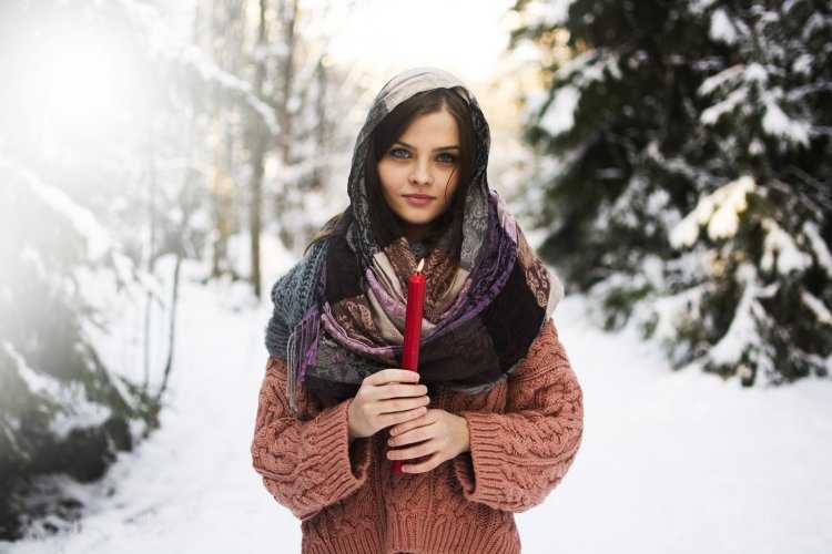 Зимние фотосессии девушек