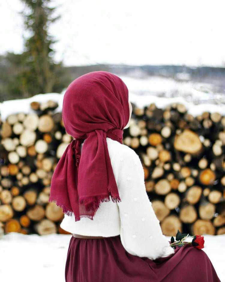 Мусульманка зимой