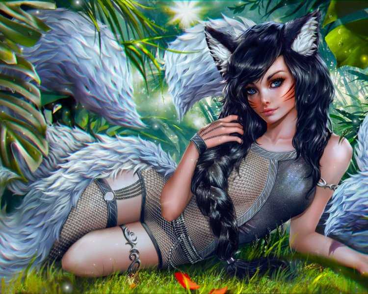 Девушка кошка брюнетка3