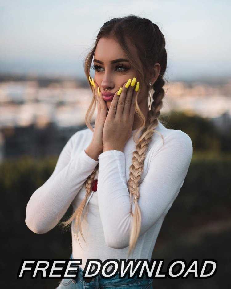 Девушка с косичкой брюнетка10