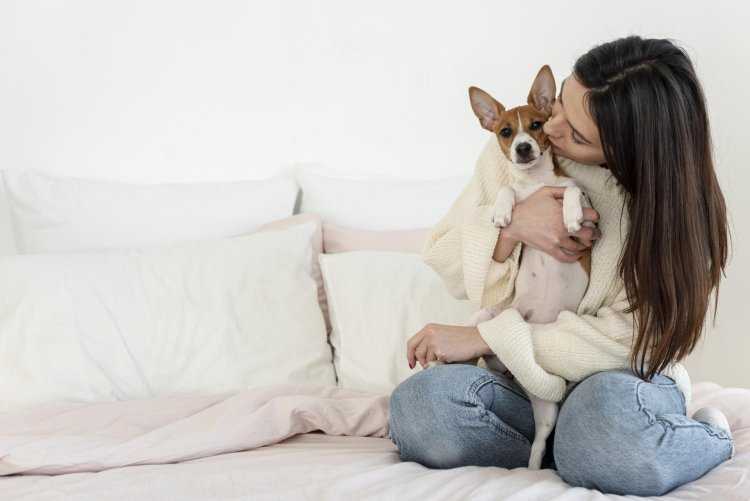 Девушка с собакой брюнетка34