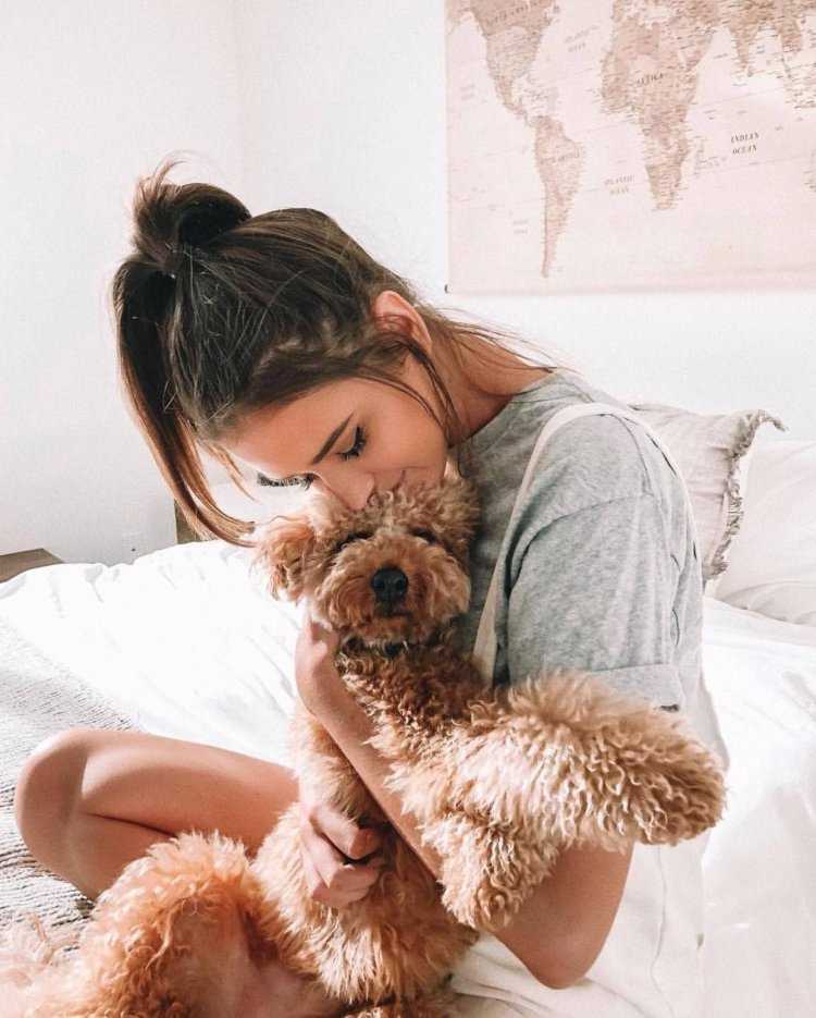 Девушка с маленькой собачкой