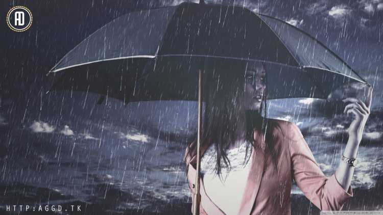 Девушка под дождем