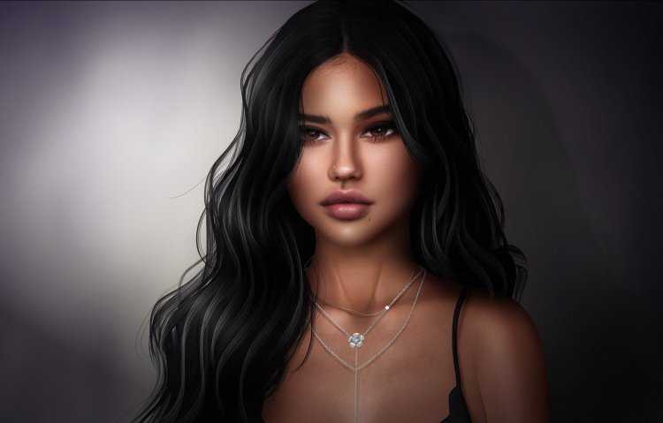 Смуглая черноволосая девушка