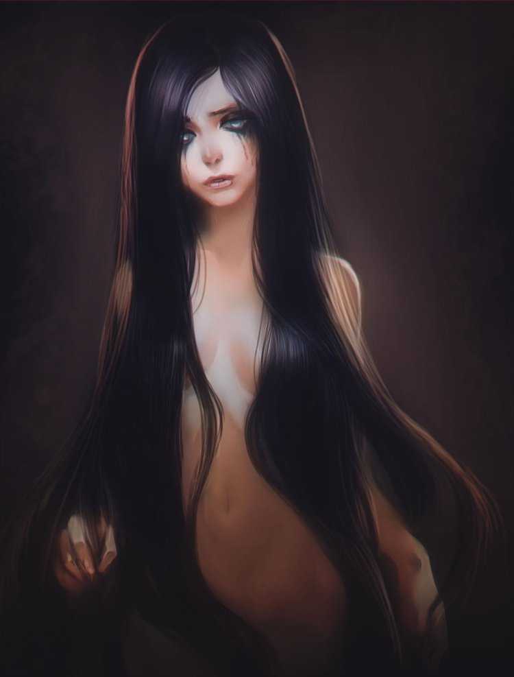 Черноволосая девушка