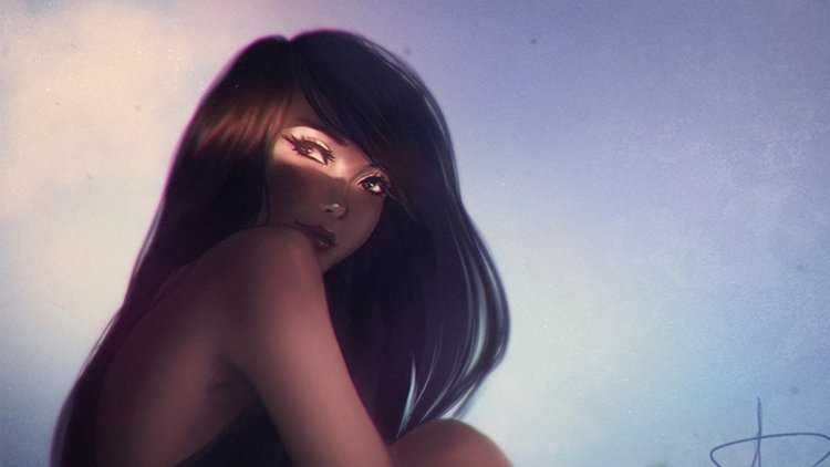 Темнокожая девушка фэнтези