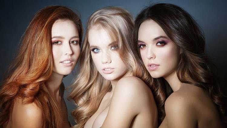 Блондинка брюнетка и шатенка