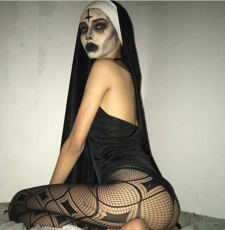 Грим монахини на Хэллоуин