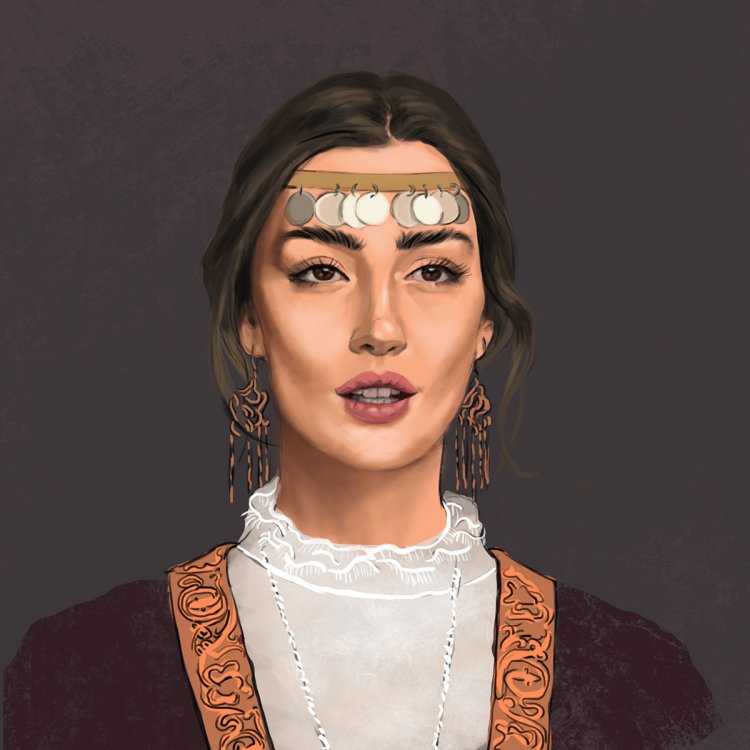 Портреты армянок рисунок лицо