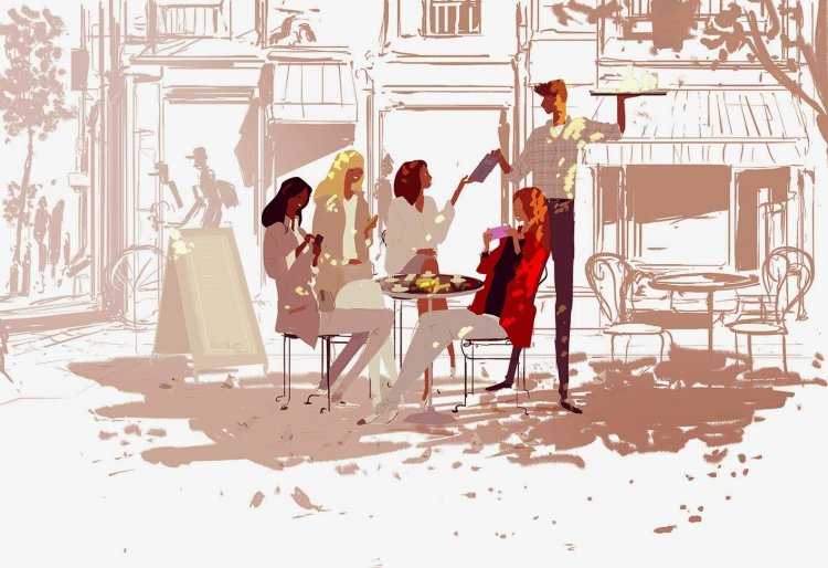 Кафе рисунок