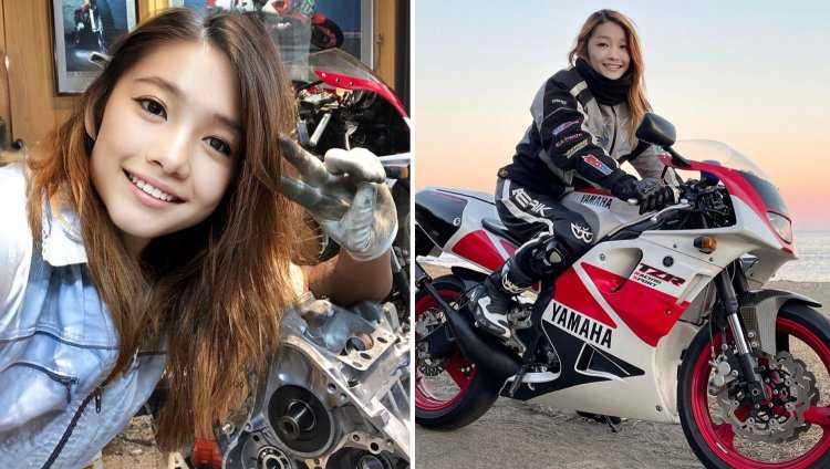 Японская блогерша байкер