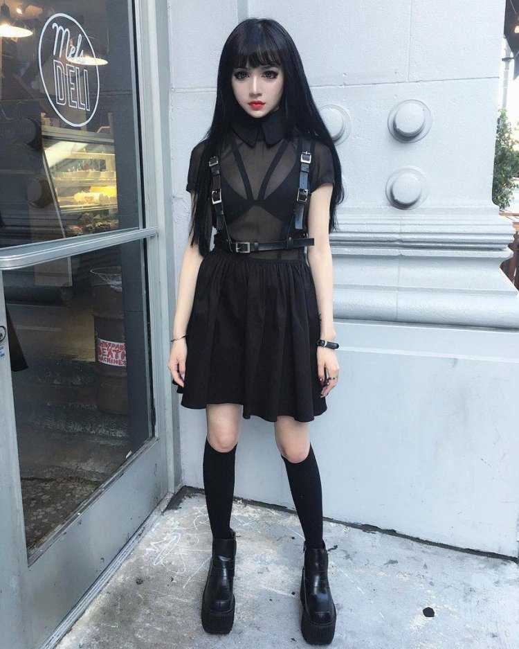 Gothic outfit гранж корейский