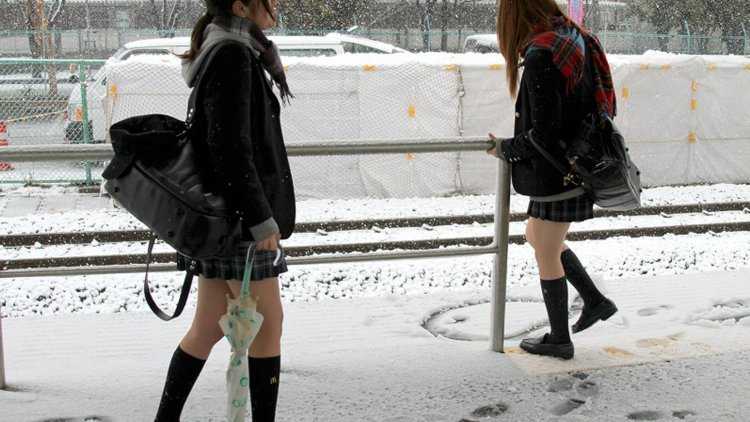 Японки зимой