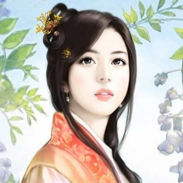 Рисунок лица китайки