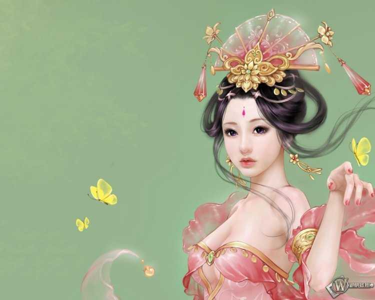 Японская девушка рисунок