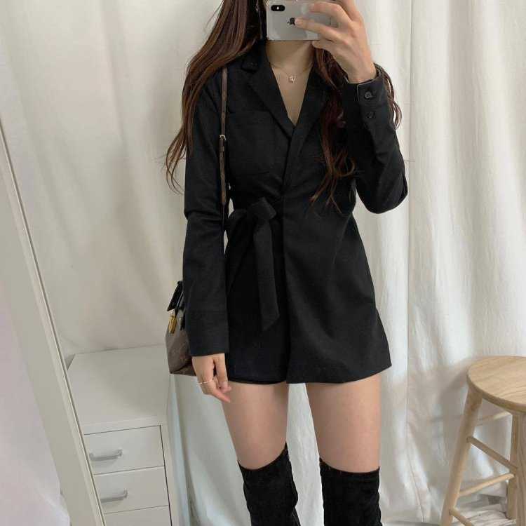 Корейская одежда для девушек черная