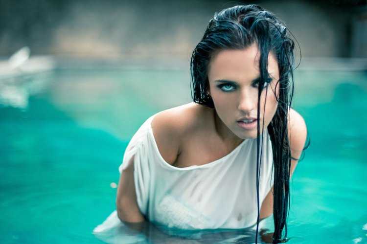 Фото с мокрыми волосами