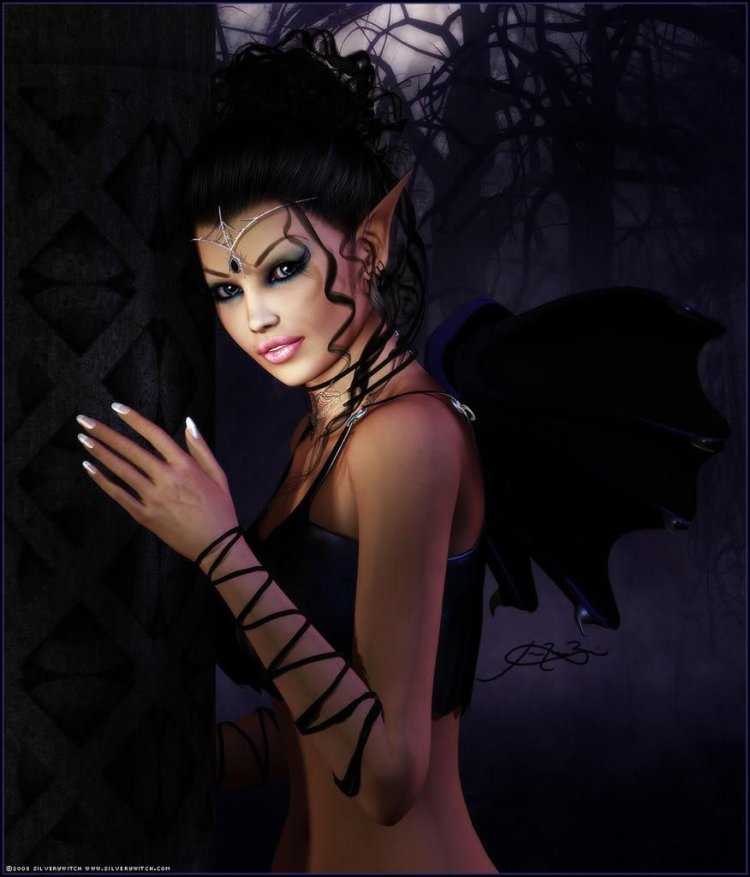 Красивая ведьма брюнетка